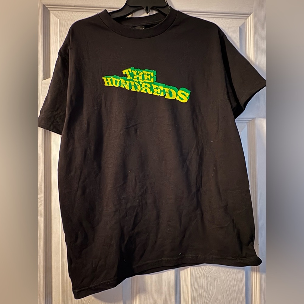 The Hundreds Black Short Sleeve Tees with Green Logo